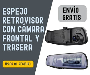 Espejo Retrovisor Con Cámara Frontal Y Trasera Premium